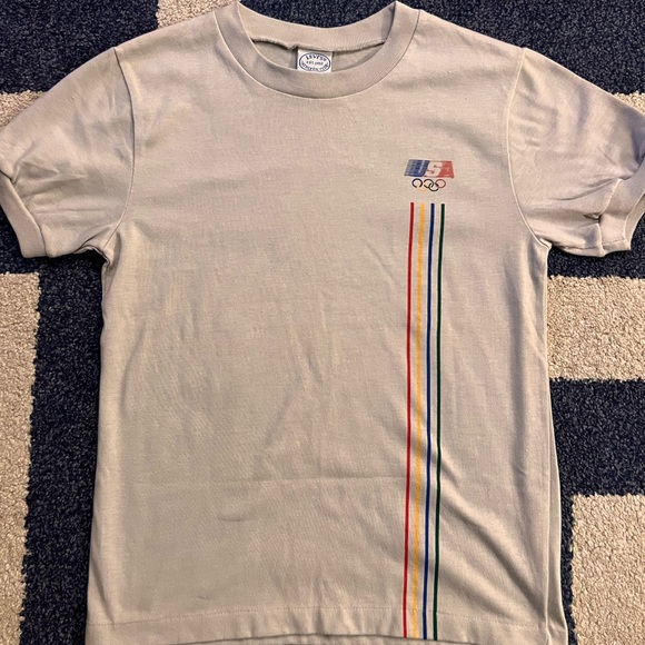 RARE 1984 Summer Winter Olympics Vintage T-Shirt Levi’s XS Gray LA 2028 USA 80s - Picture 1 of 7
